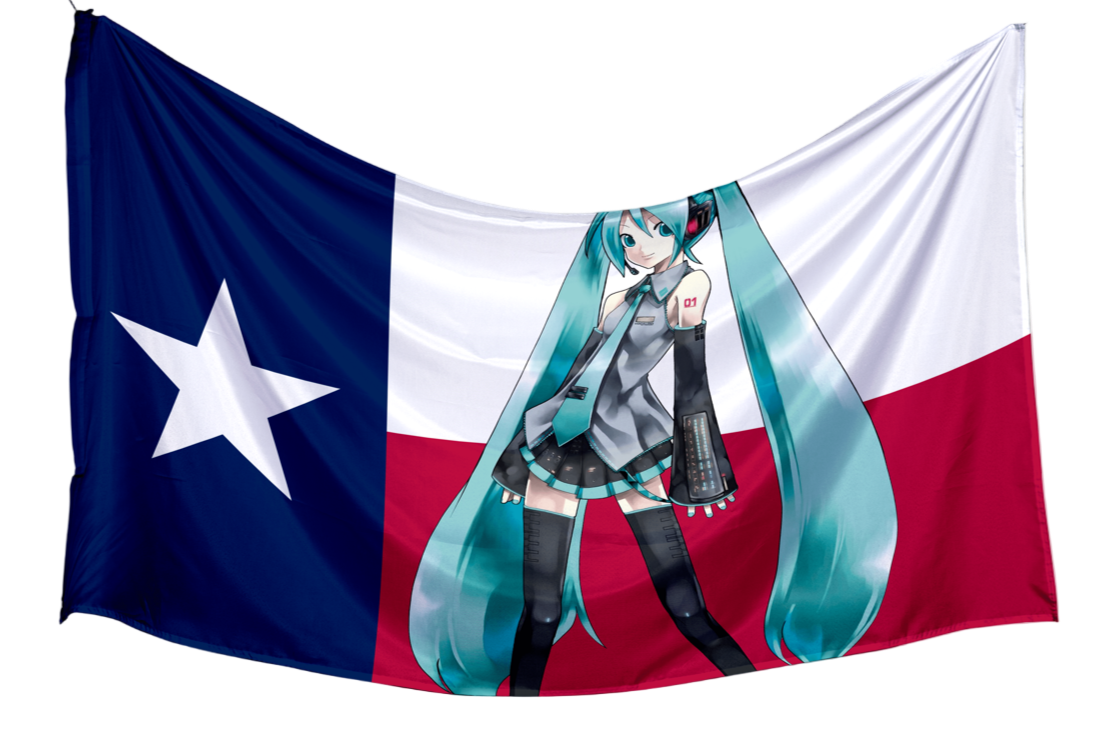 HATSUNE MIKU TEXAS FLAG